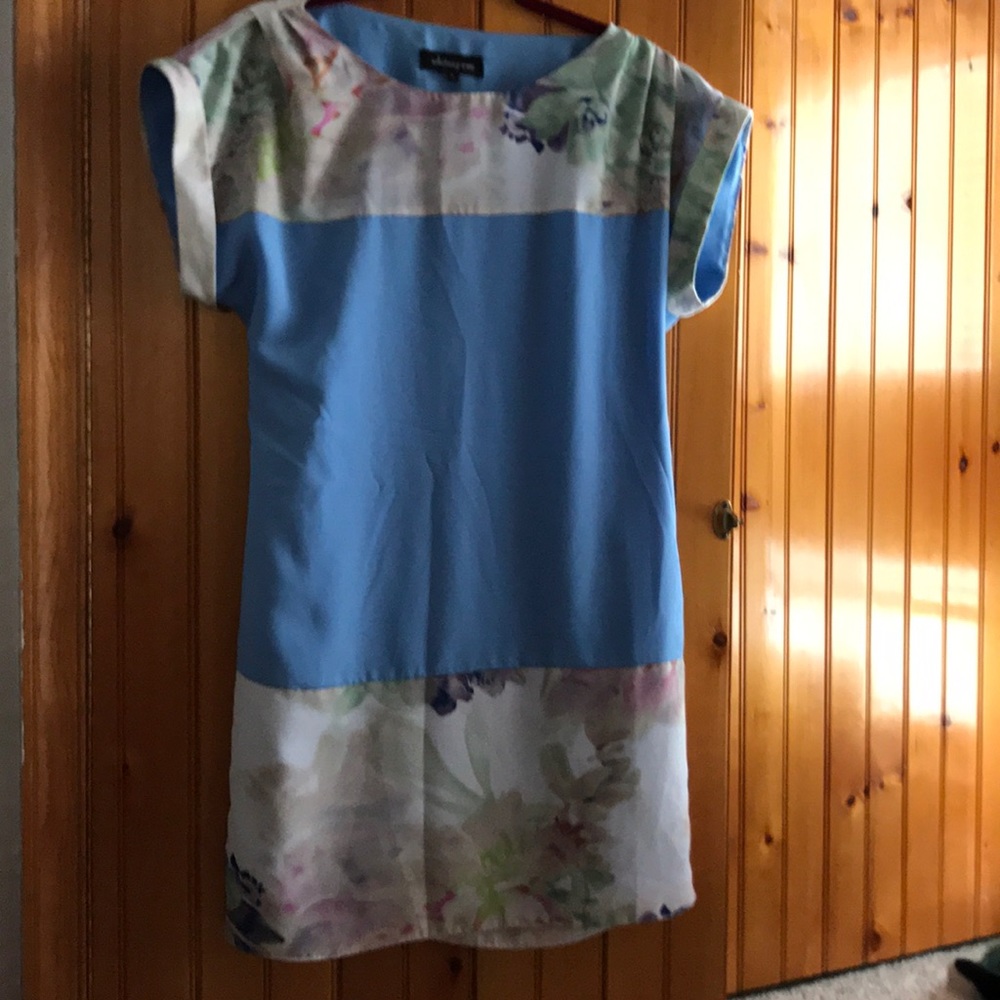 Watercolor floral tunic dress